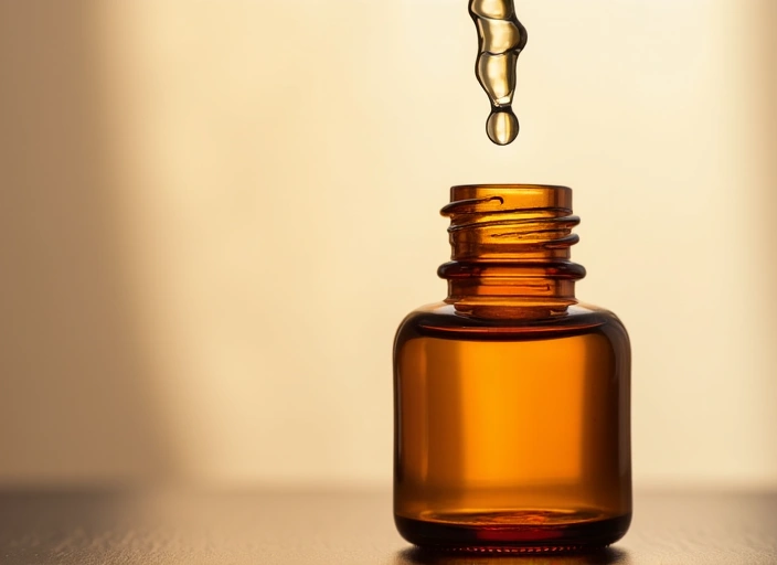 A dropper bottle of Rejuzvzora Revitalizing Serum, with a single drop suspended from the pipette, highlighting its concentrated nature.