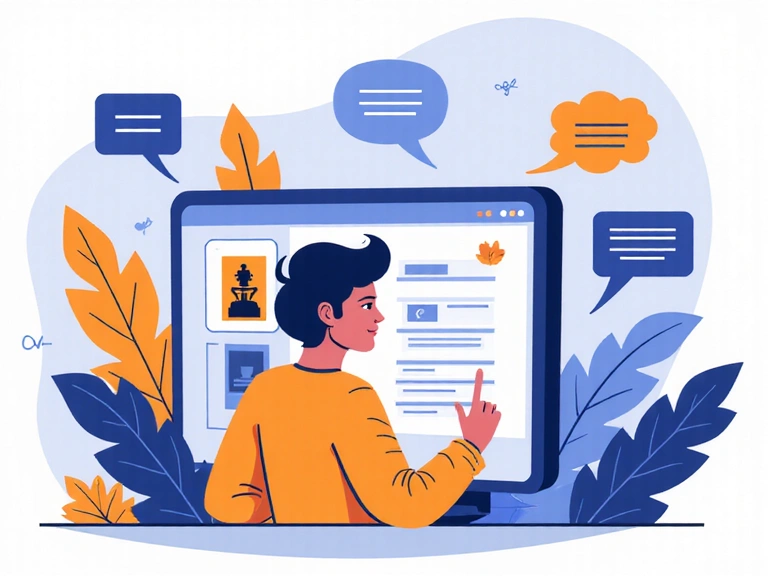 Illustration of a user adhering to rules and guidelines, representing good conduct online