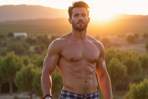 Man feeling energetic and strong