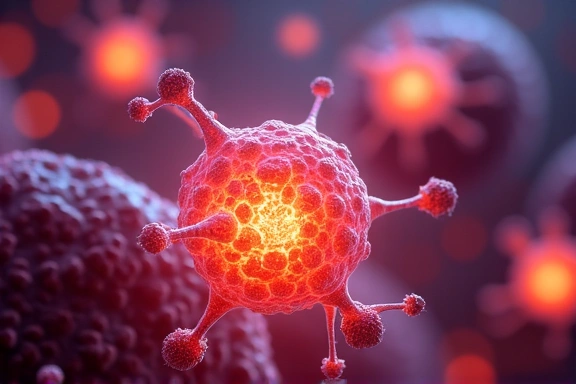 Microscopic view of healthy mitochondria producing energy